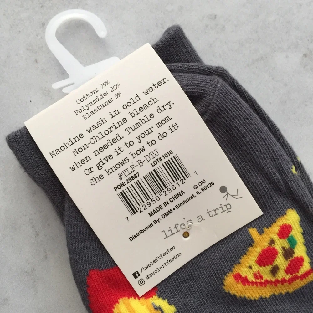 🍉 NWT Two Left Feet Sock Co. Drive Thru Junky Socks